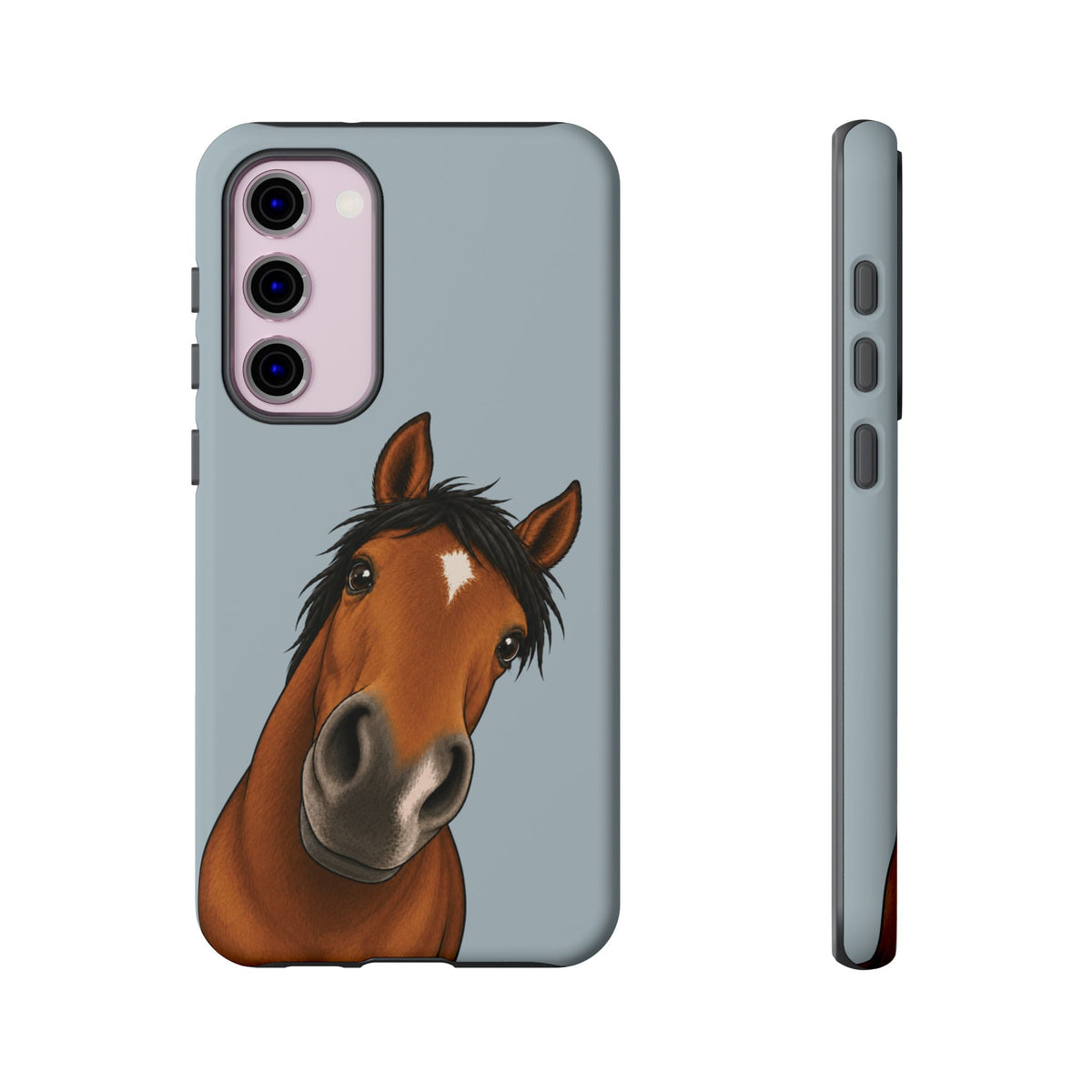Boop Horse Tough Phone Case in Dusty Blue Matte