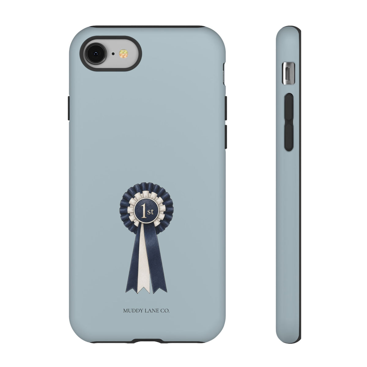 Show Rosette phone case in Dusty Blue by Muddy Lane Co, photo 2