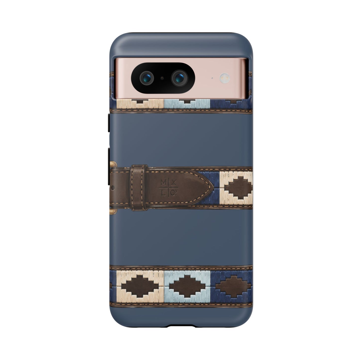 Country Belt Pattern Tough Phone Case in Deep Navy Matte