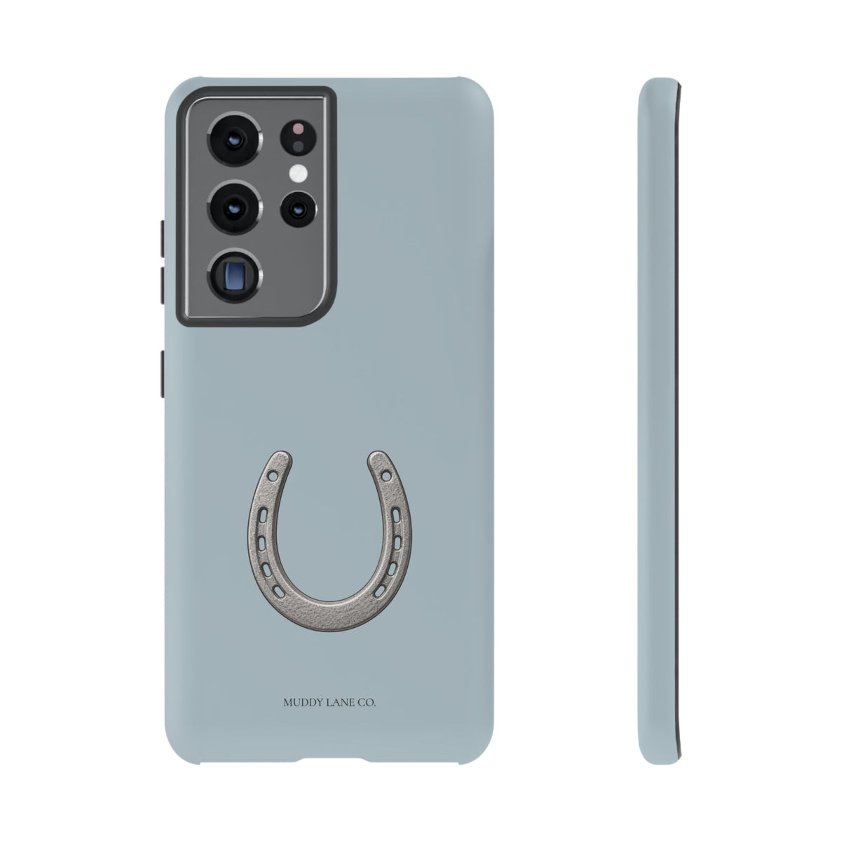 Horseshoe Tough Phone Case in Dusty Blue Matte