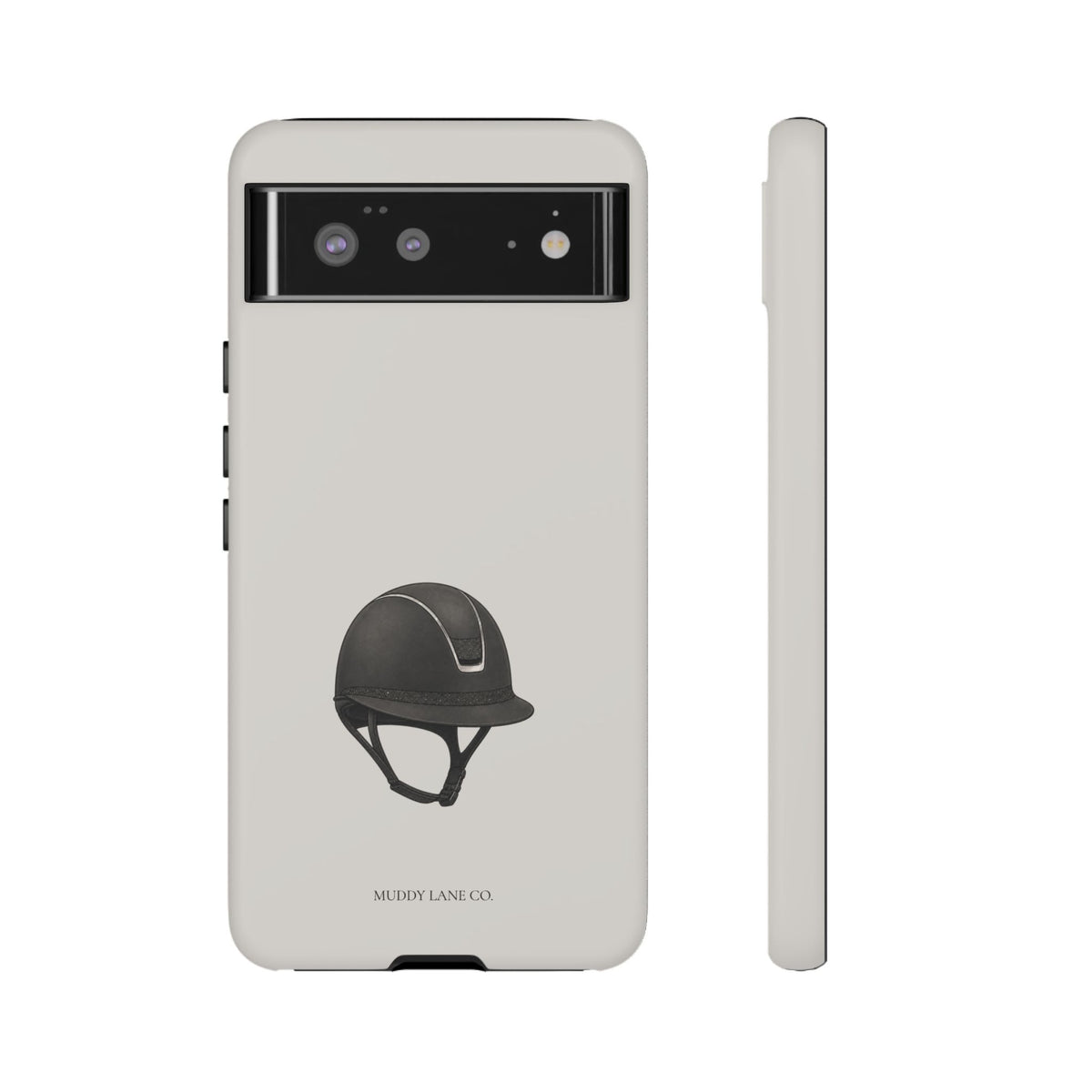 Riding Helmet Tough Phone Case in Soft Grey Matte