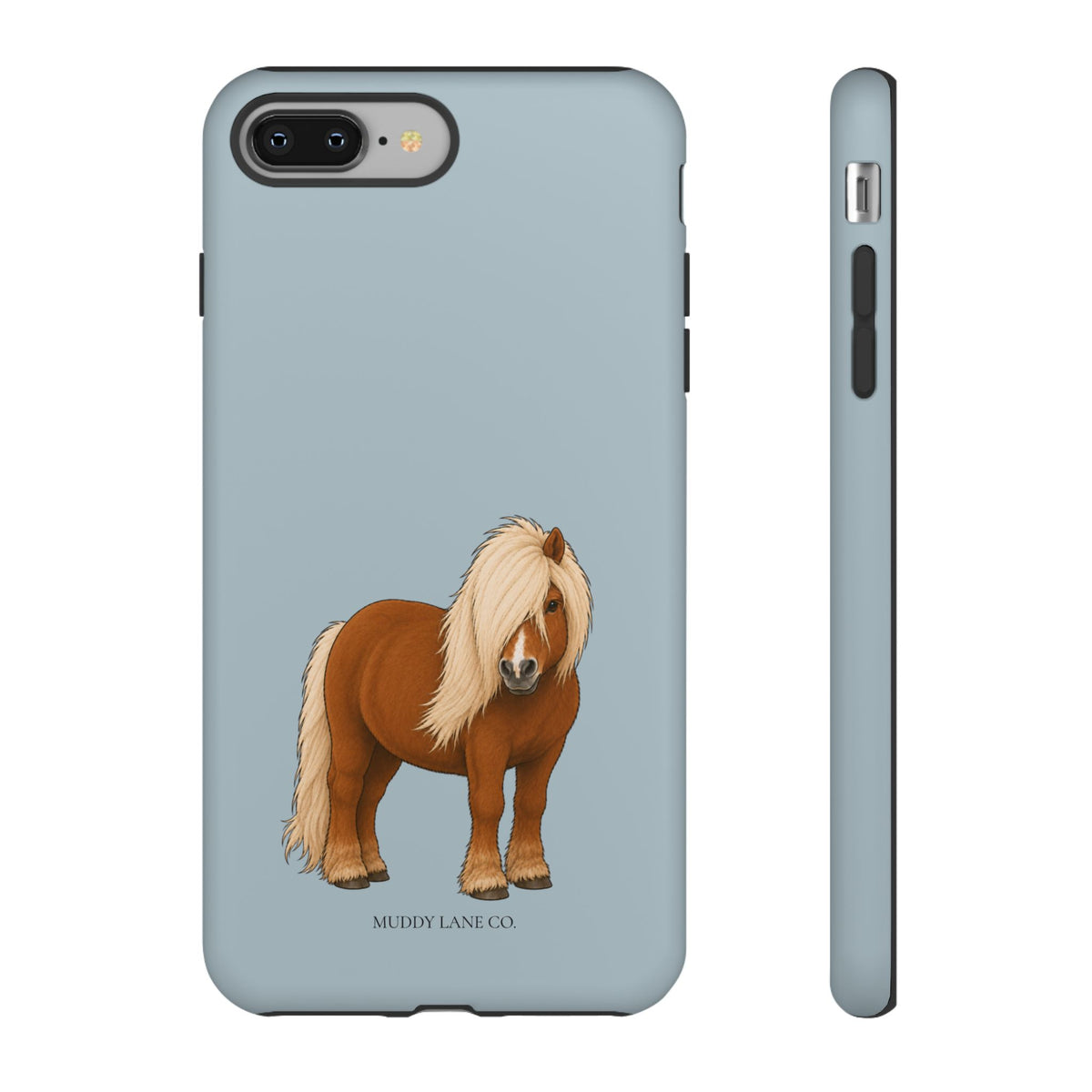 Shetland Pony phone case in Dusty Blue by Muddy Lane Co, photo 3