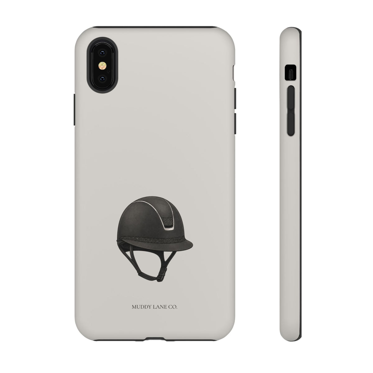 Riding Helmet Tough Phone Case in Soft Grey Matte