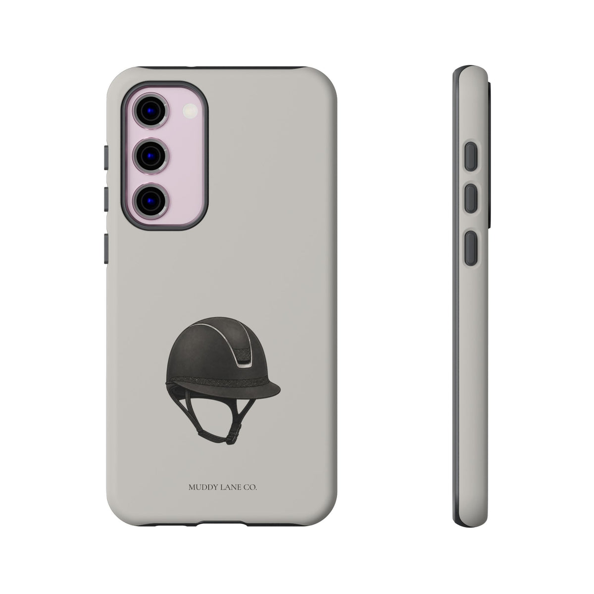 Riding Helmet Tough Phone Case in Soft Grey Matte