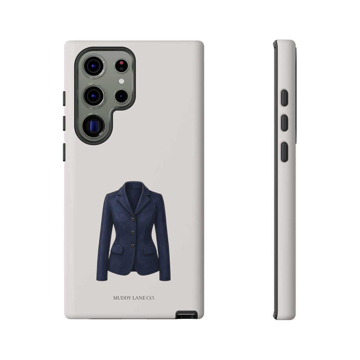 Navy Show Jacket Tough Phone Case in Warm Cream Matte