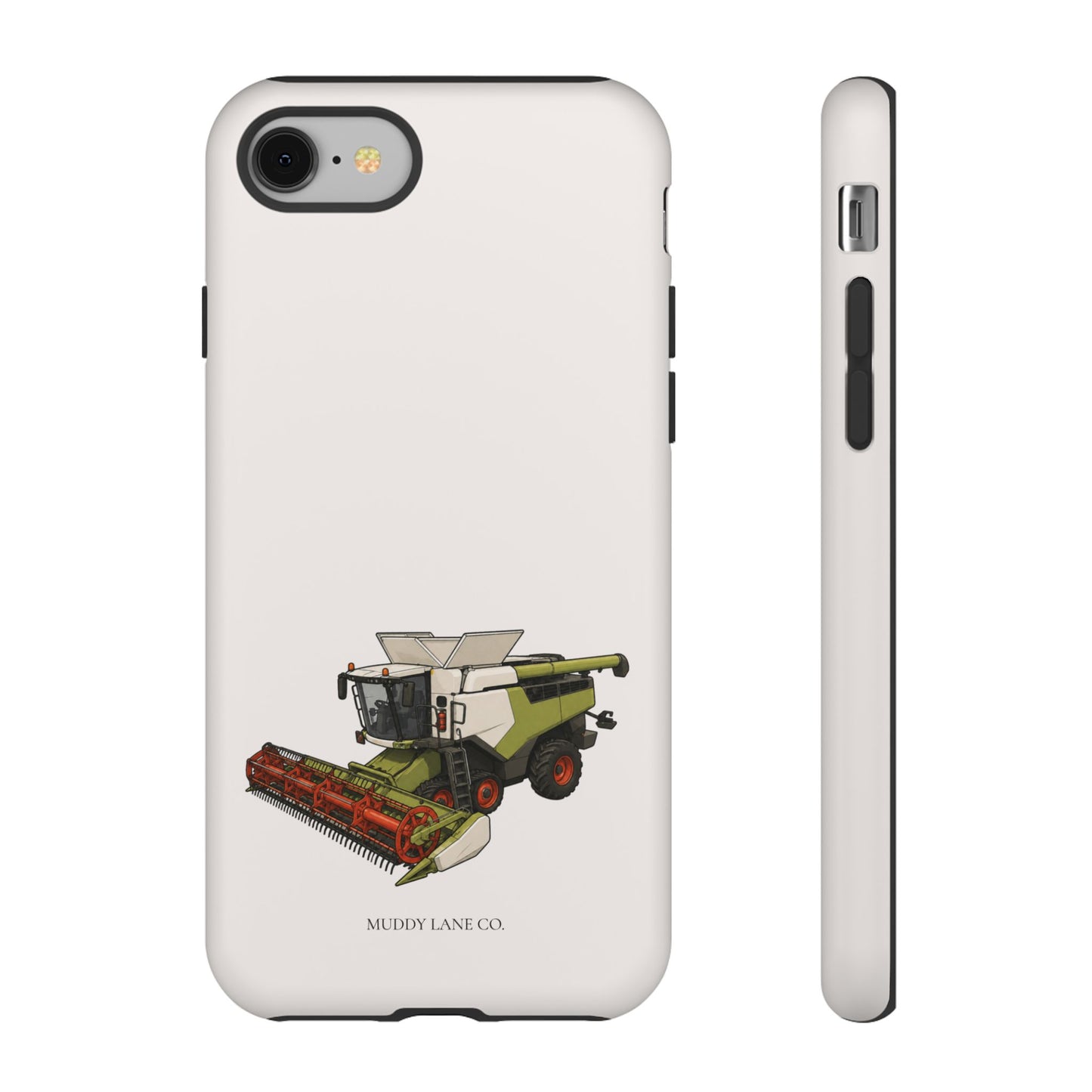Combine Harvester Tough Phone Case in Warm Cream Matte