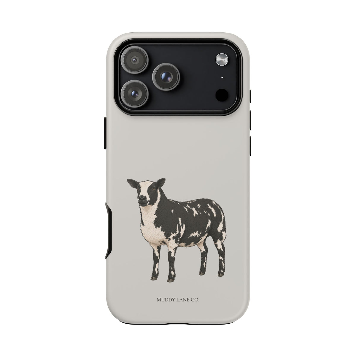 Dutch Spotted Sheep Tough Phone Case in Soft Grey Matte