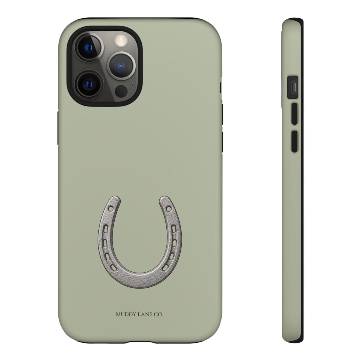 Horseshoe Tough Phone Case in Light Sage Matte