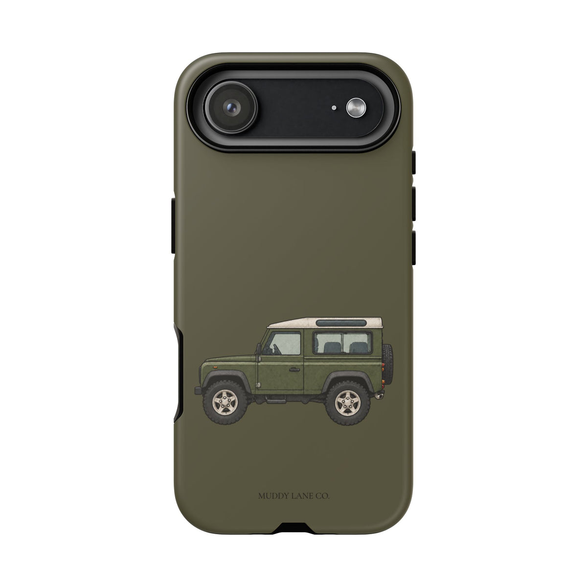 Green Classic 4x4 Tough Phone Case in Muddy Green Matte
