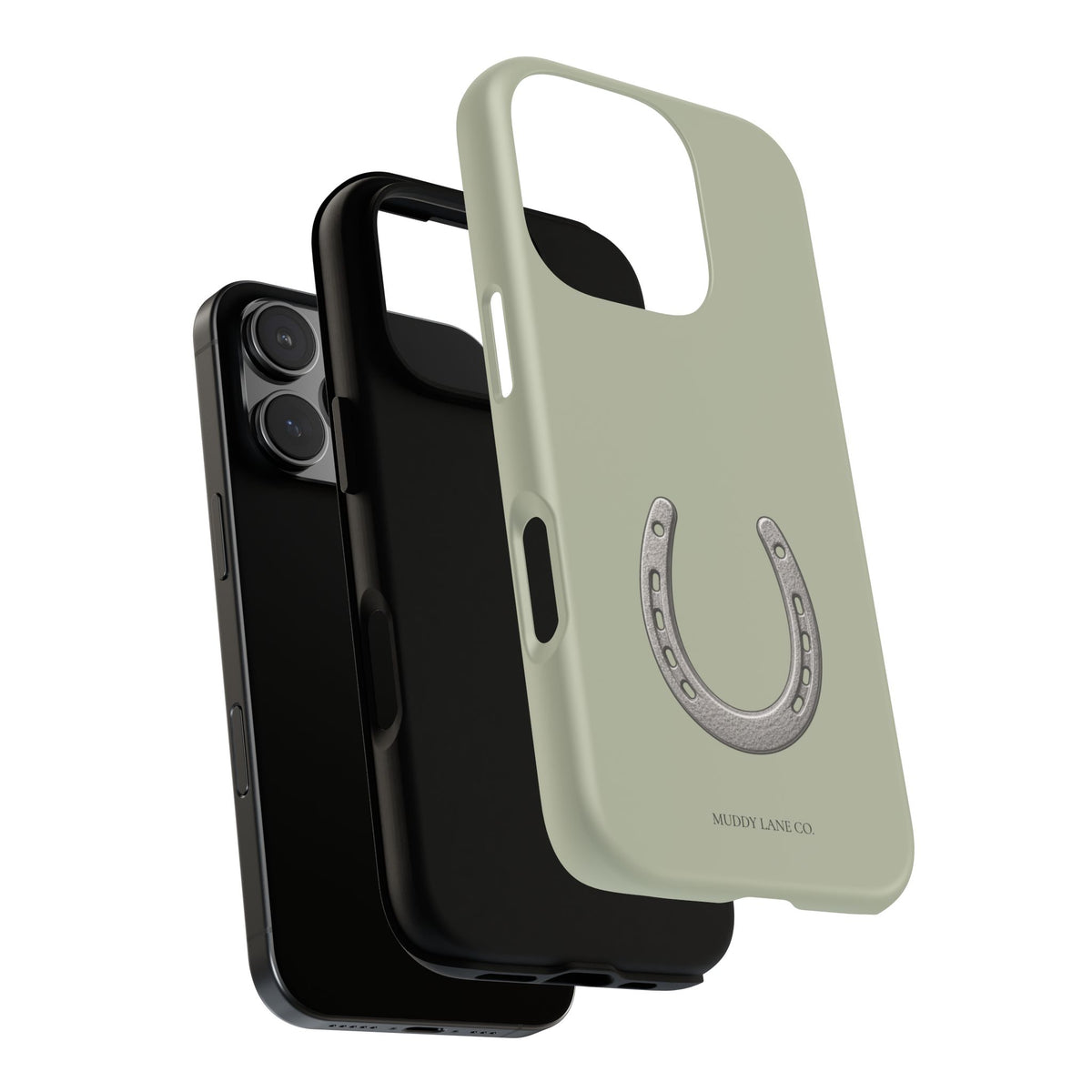 Horseshoe Tough Phone Case in Light Sage Matte