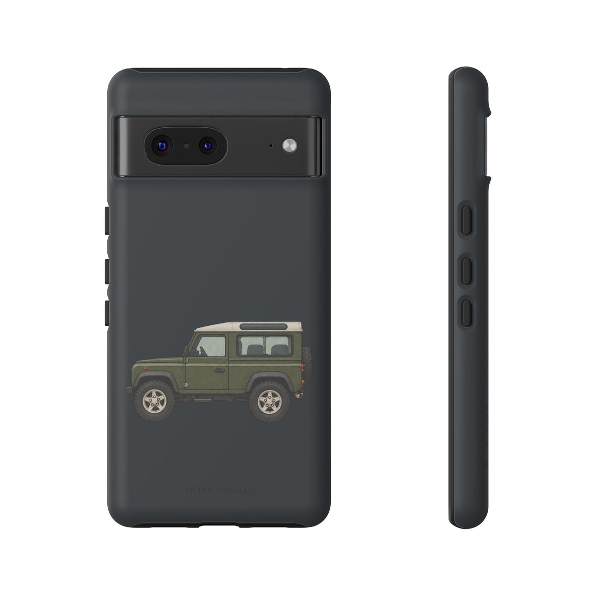 Green Classic 4x4 Tough Phone Case in Charcoal Navy Matte