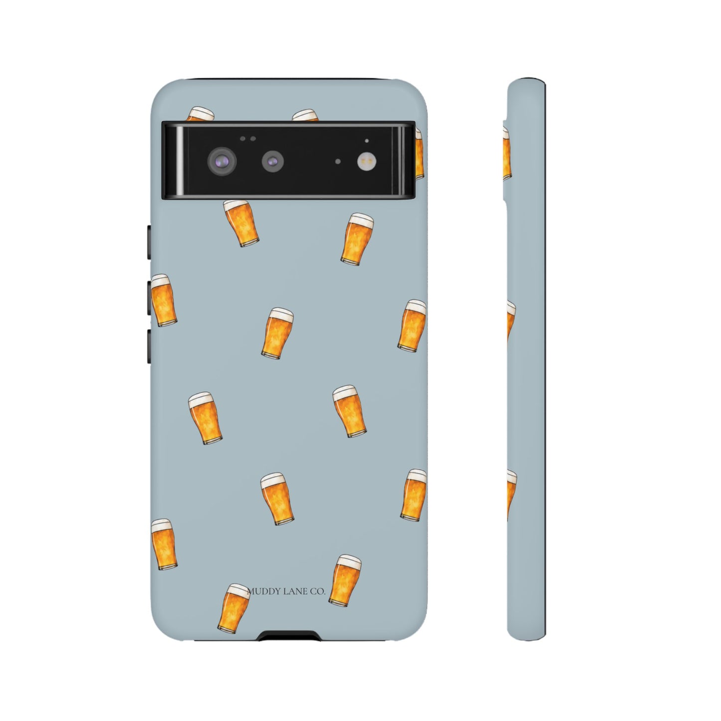 Pint Pattern Tough Phone Case in Dusty Blue Matte