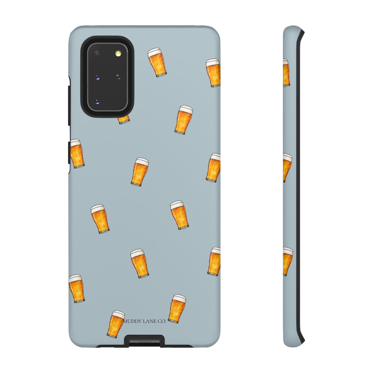Pint Pattern Tough Phone Case in Dusty Blue Matte