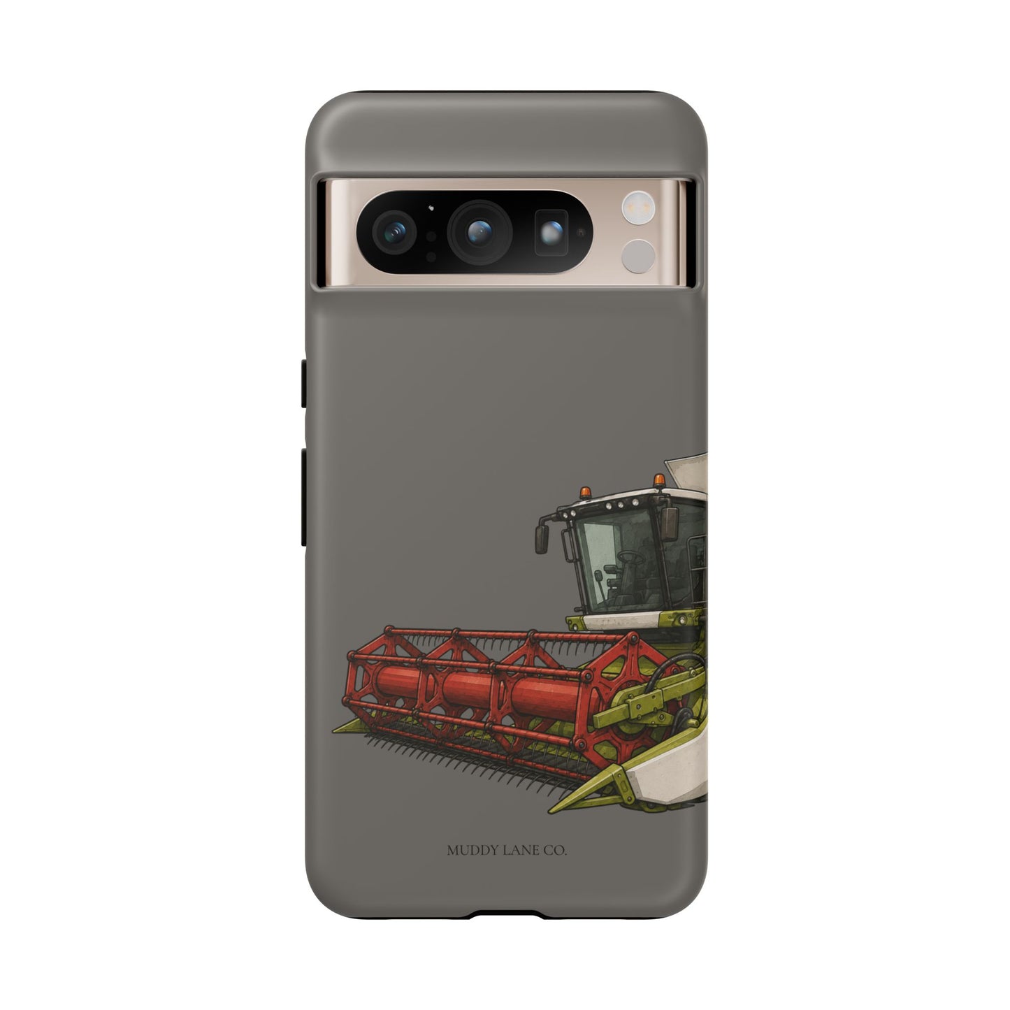 Combine Harvester Close-Up Tough Phone Case in Dark Grey Matte