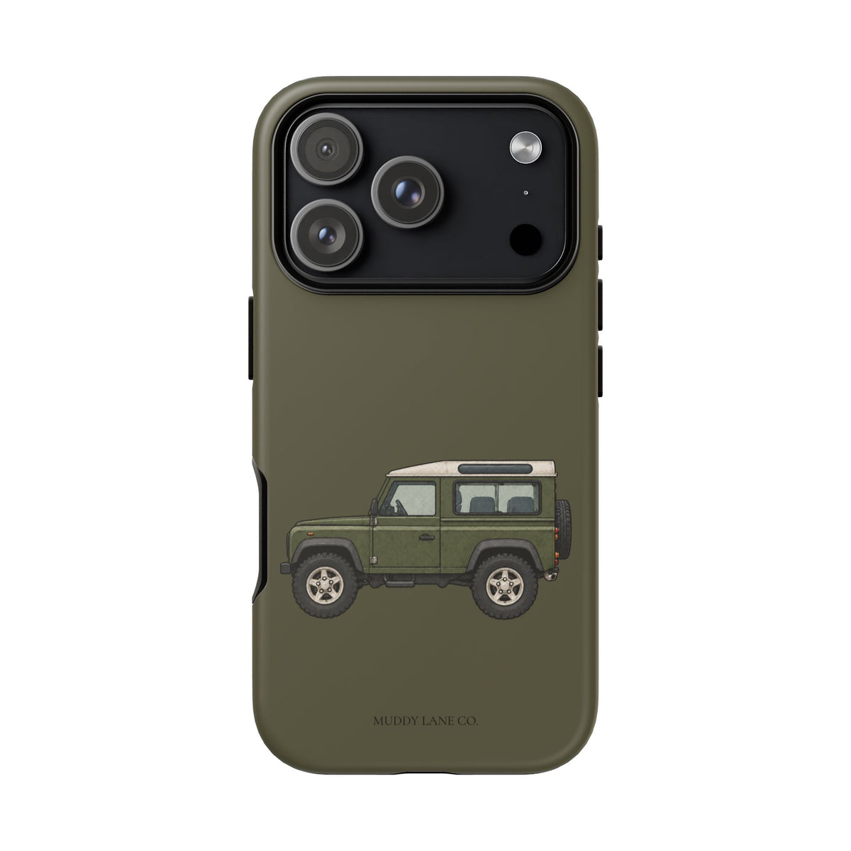 Green Classic 4x4 Tough Phone Case in Muddy Green Matte