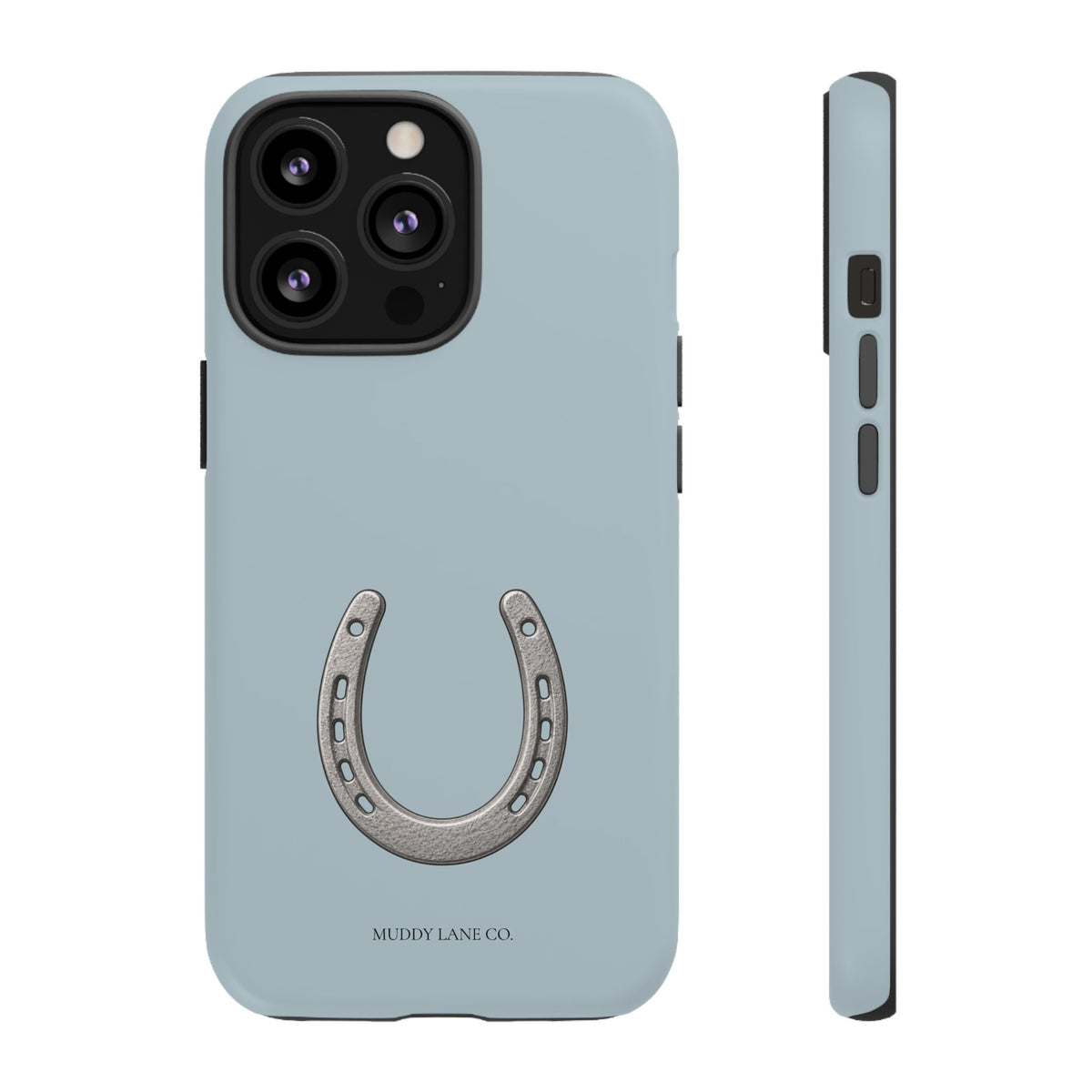 Horseshoe Tough Phone Case in Dusty Blue Matte