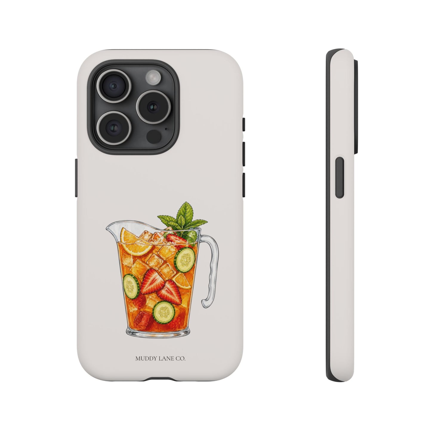 Summer Drink Jug Tough Phone Case in Warm Cream Matte