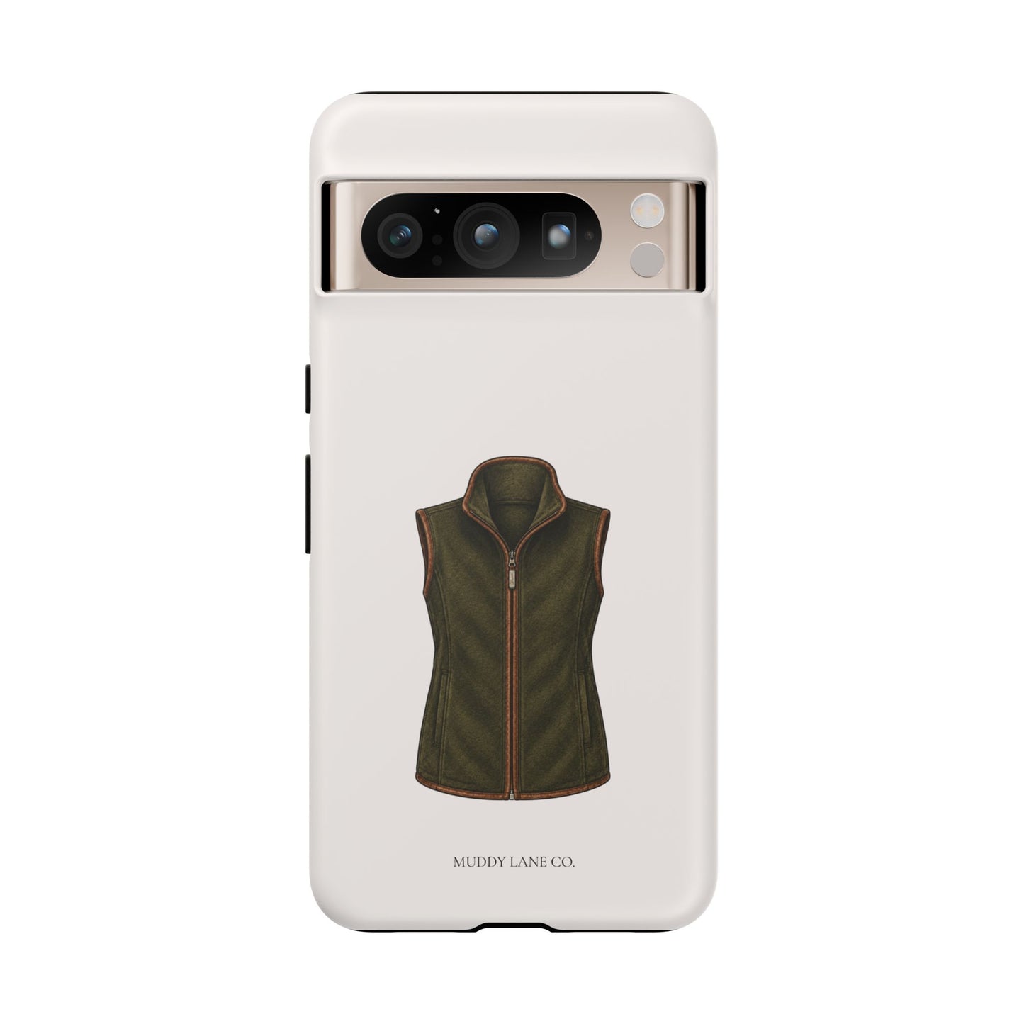 Country Gilet Tough Phone Case in Warm Cream Matte