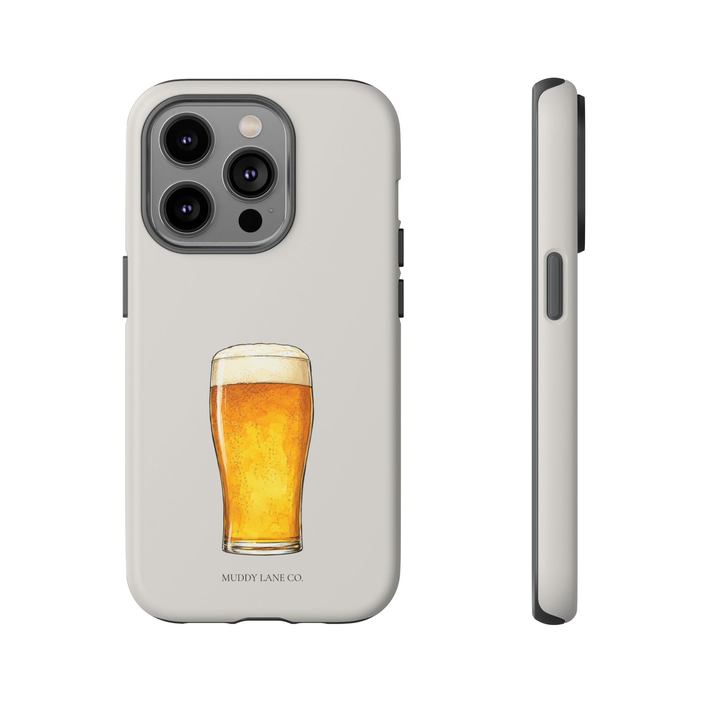 Pub Pint Tough Phone Case in Soft Grey Matte