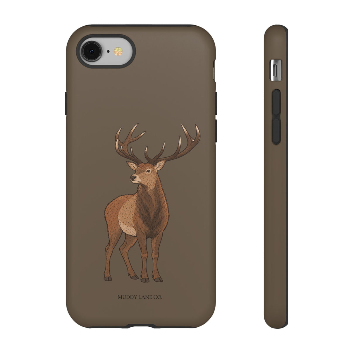 Stag phone case in Taupe Brown by Muddy Lane Co, photo 2