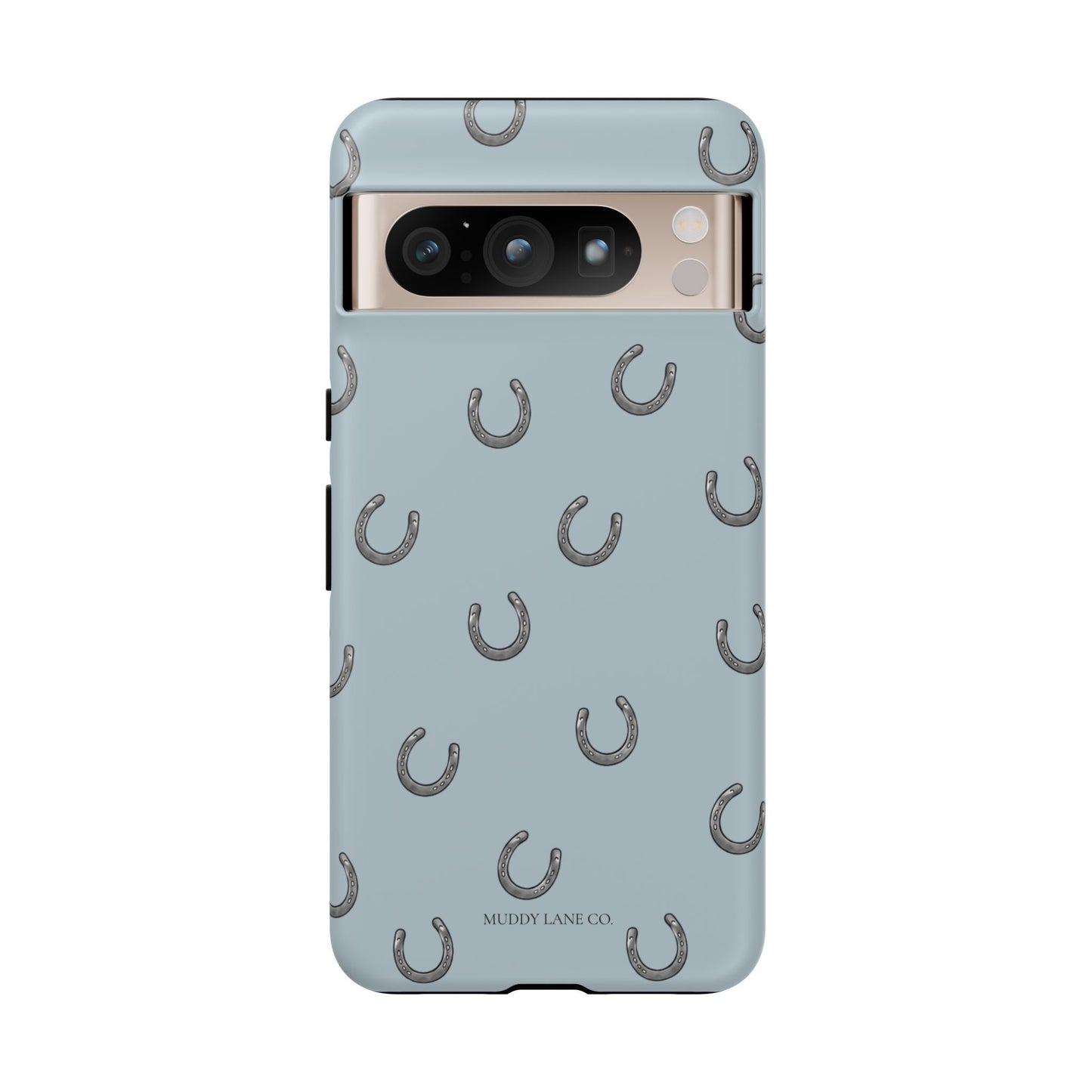 Horseshoe Pattern Tough Phone Case in Dusty Blue Matte