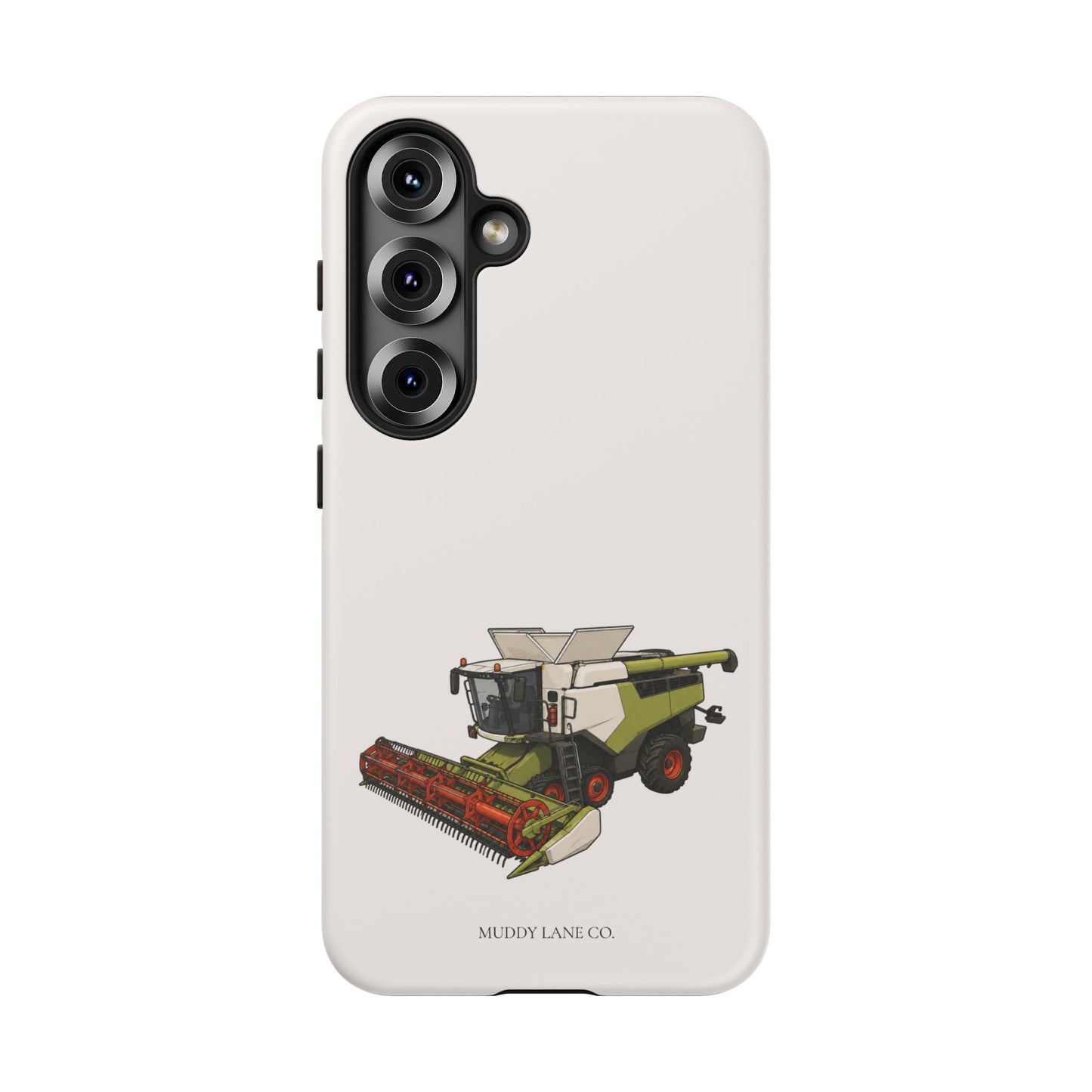 Combine Harvester Tough Phone Case in Warm Cream Matte