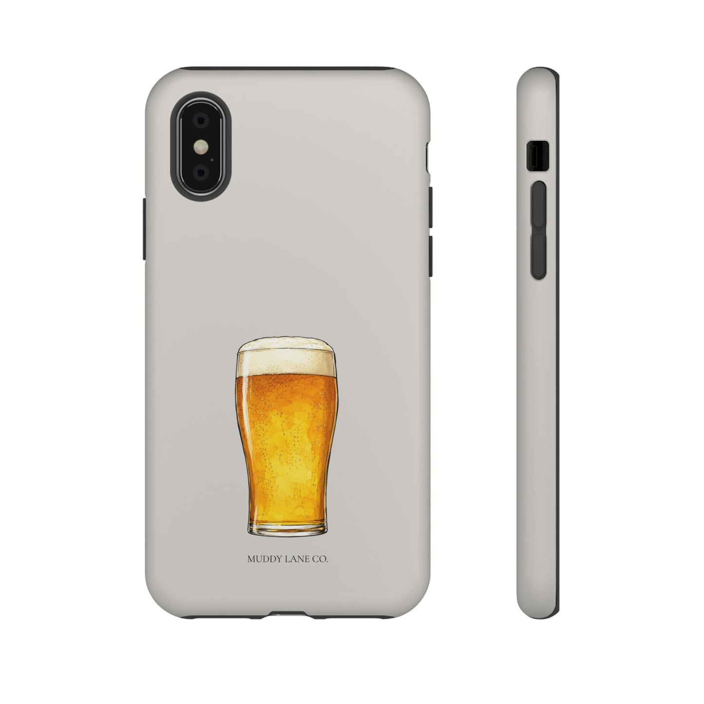 Pub Pint Tough Phone Case in Soft Grey Matte