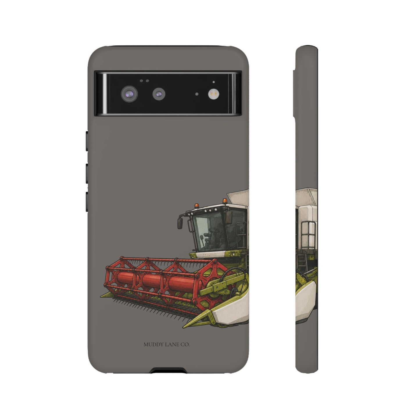 Combine Harvester Close-Up Tough Phone Case in Dark Grey Matte