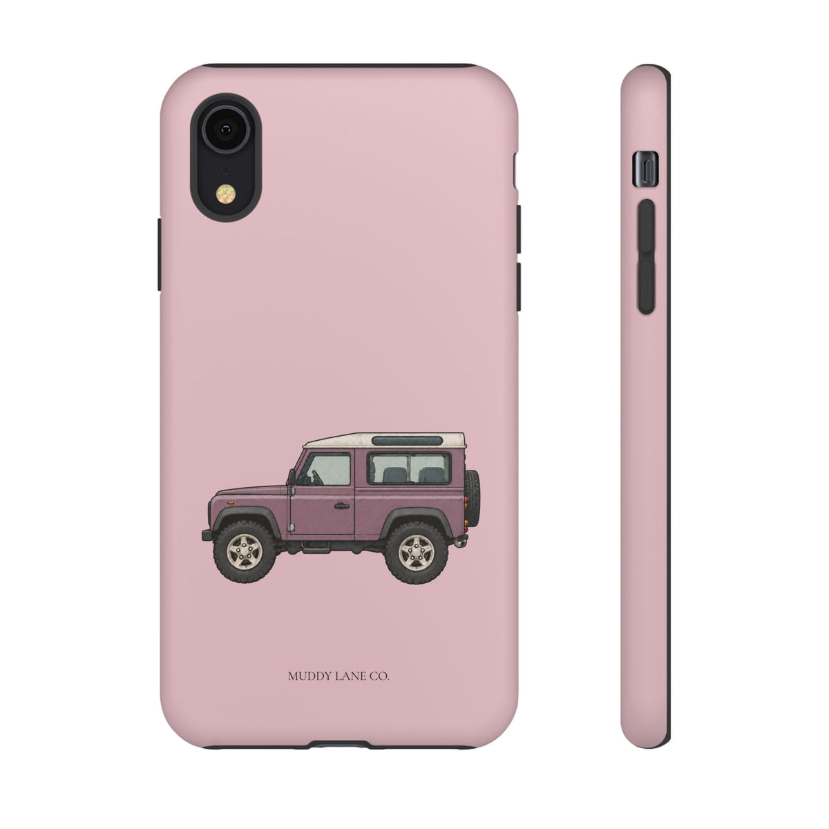 Pink Classic 4x4 phone case in Soft Rosette Pink by Muddy Lane Co, photo 5