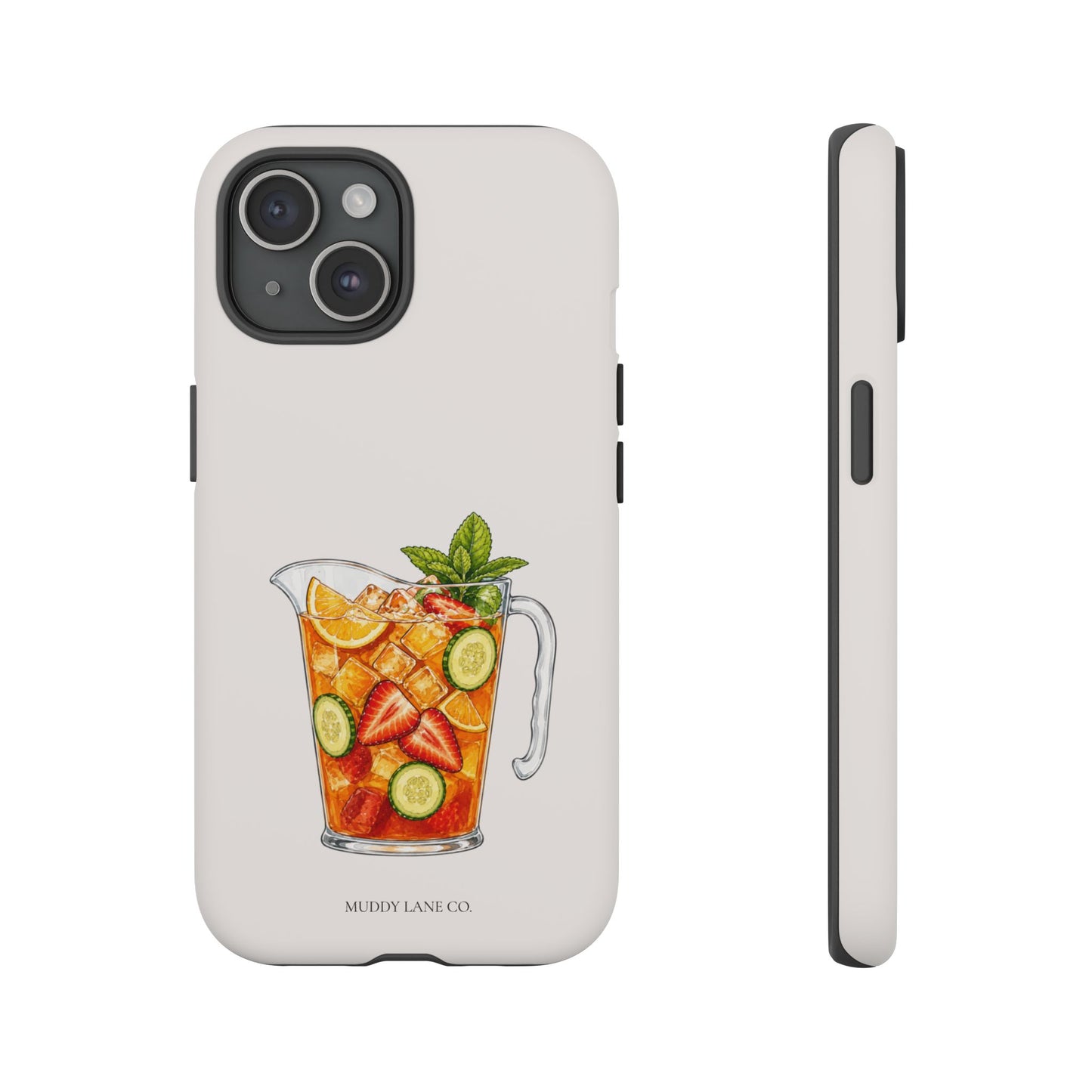 Summer Drink Jug Tough Phone Case in Warm Cream Matte
