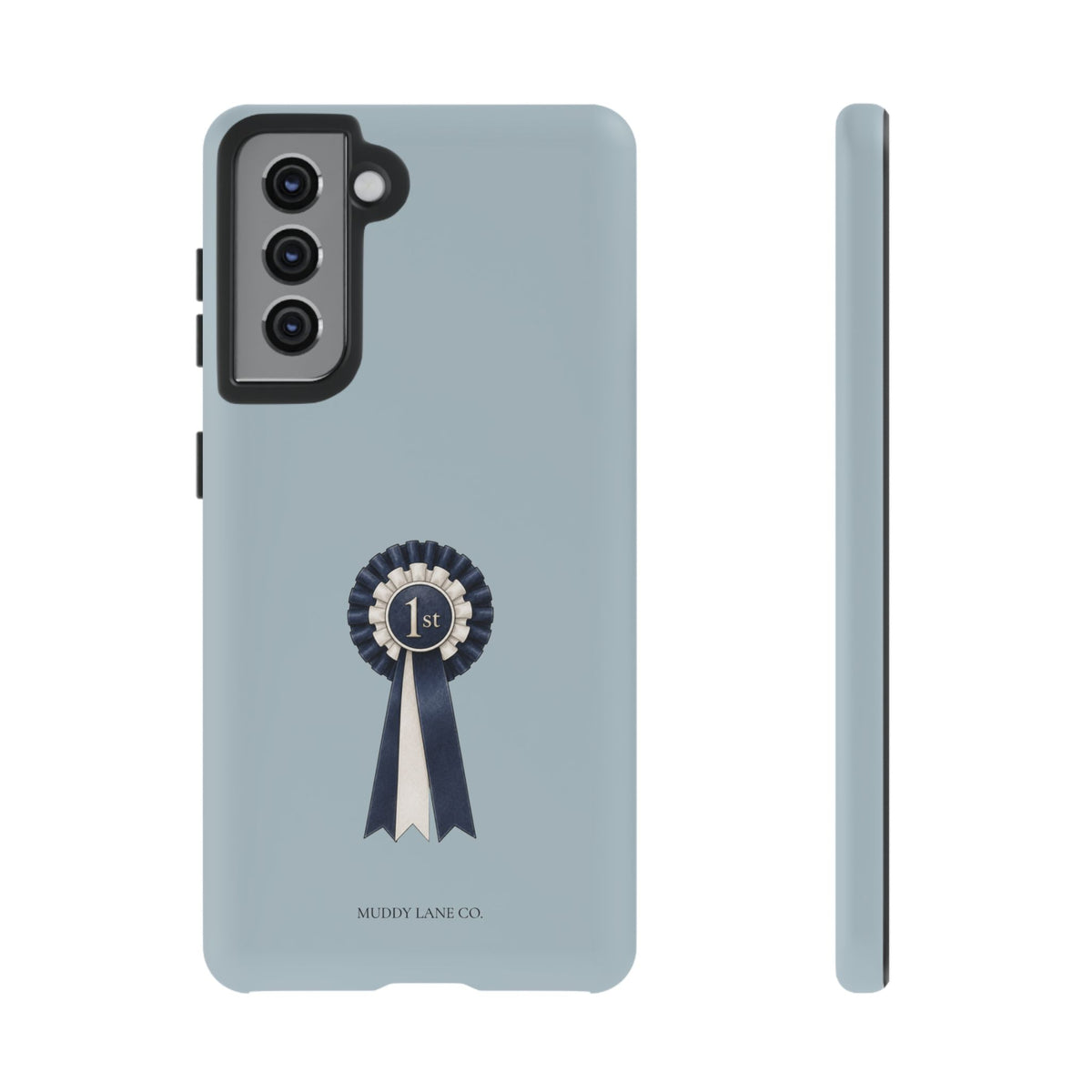 Rosette Tough Phone Case in Dusty Blue Matte