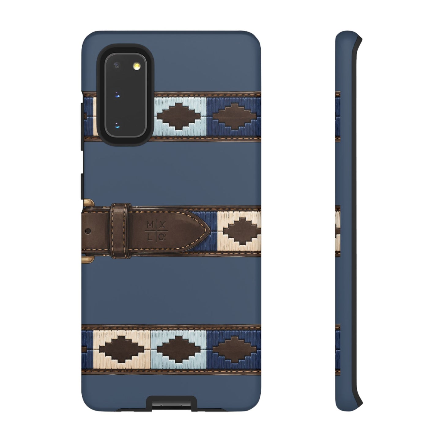 Country Belt Pattern Tough Phone Case in Deep Navy Matte