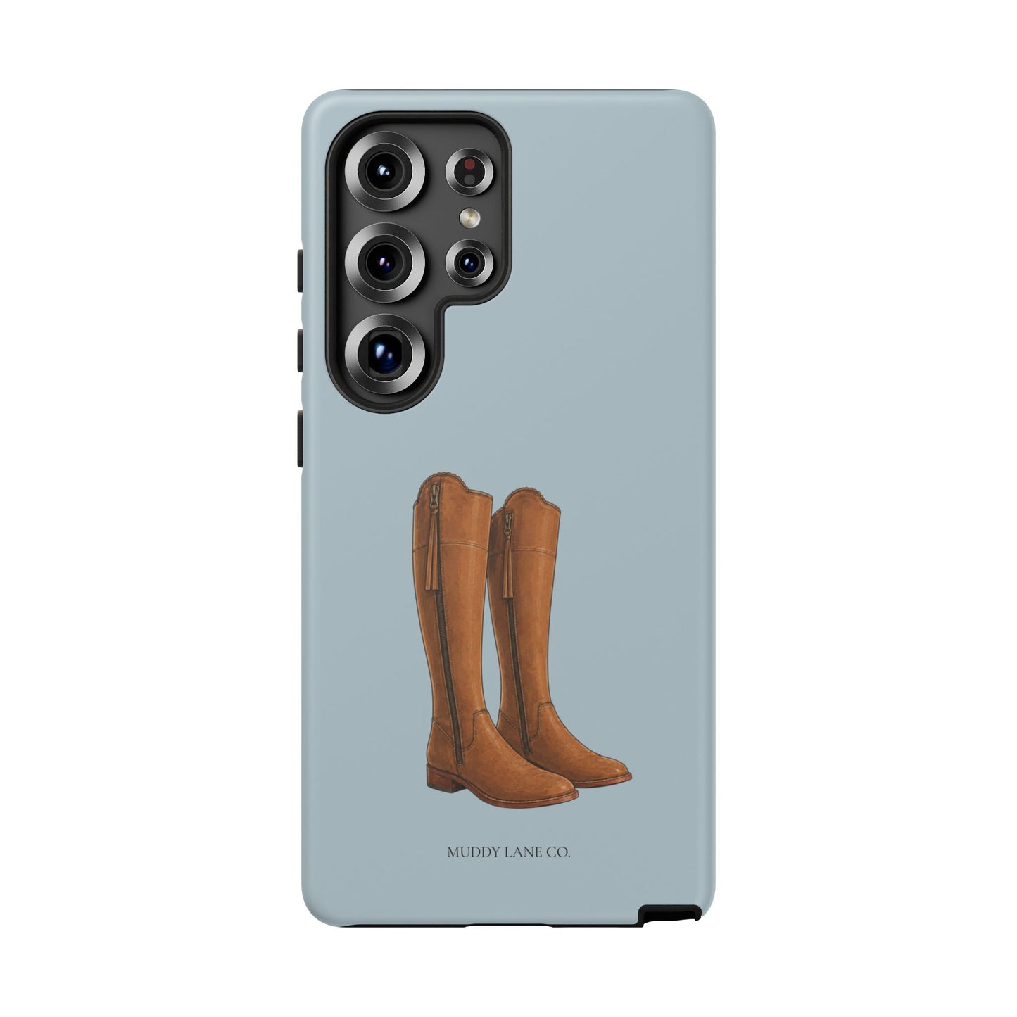 Riding Boots Tough Phone Case in Dusty Blue Matte