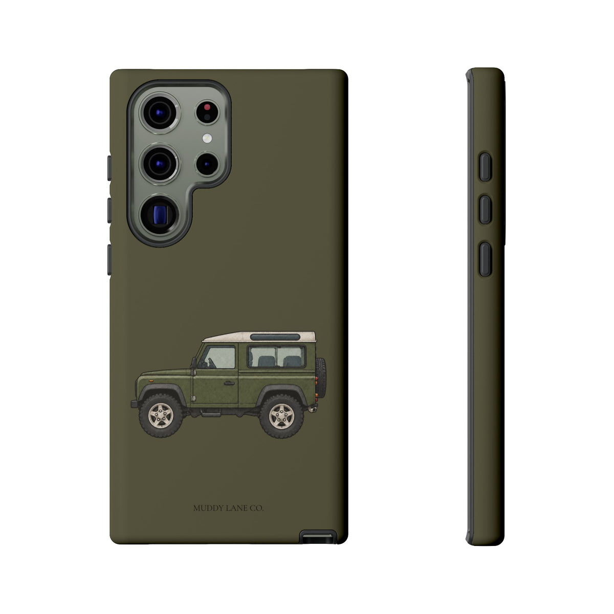 Green Classic 4x4 Tough Phone Case in Muddy Green Matte