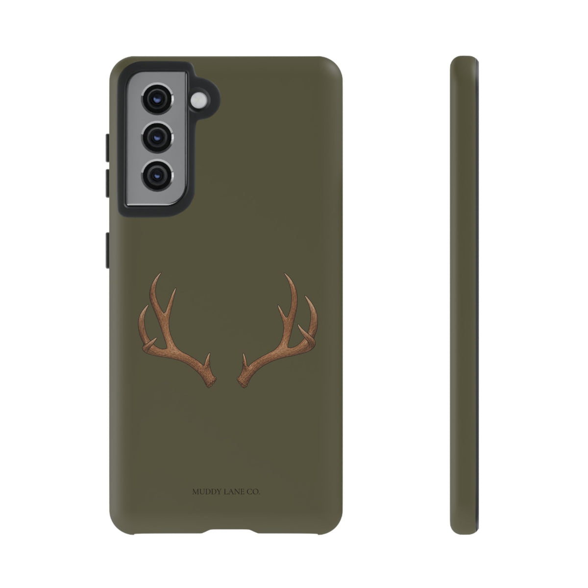 Antlers Tough Phone Case in Muddy Green Matte