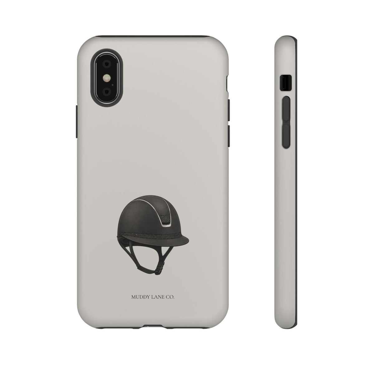 Riding Hat phone case in Soft Grey by Muddy Lane Co, photo 4