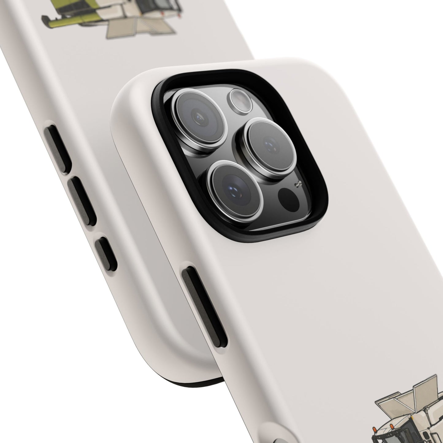 Combine Harvester Tough Phone Case in Warm Cream Matte