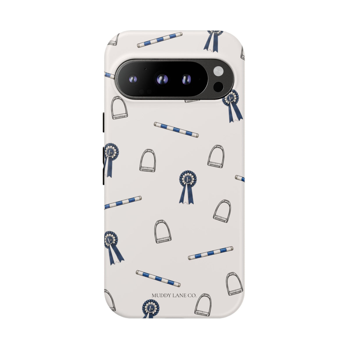 Show Day Pattern Tough Phone Case in Warm Cream Matte