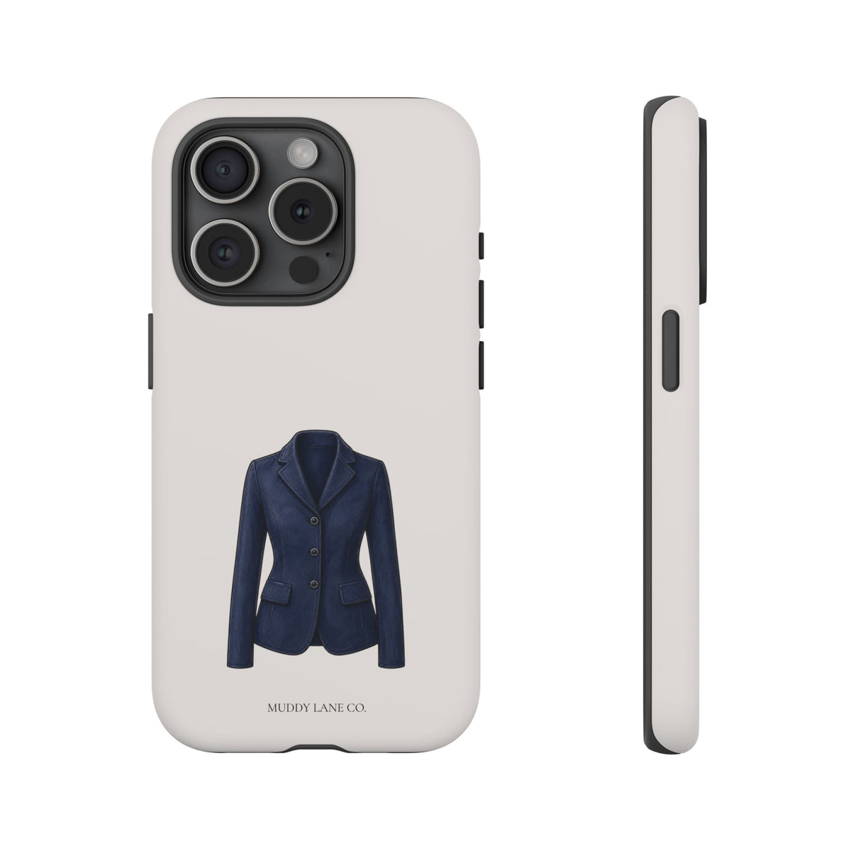 Navy Show Jacket Tough Phone Case in Warm Cream Matte