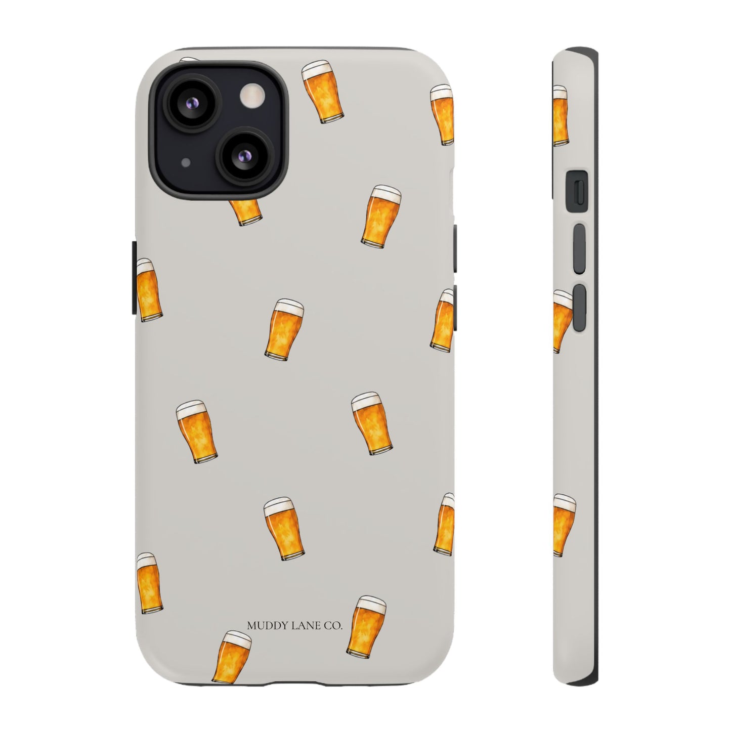Pint Pattern Tough Phone Case in Soft Grey Matte
