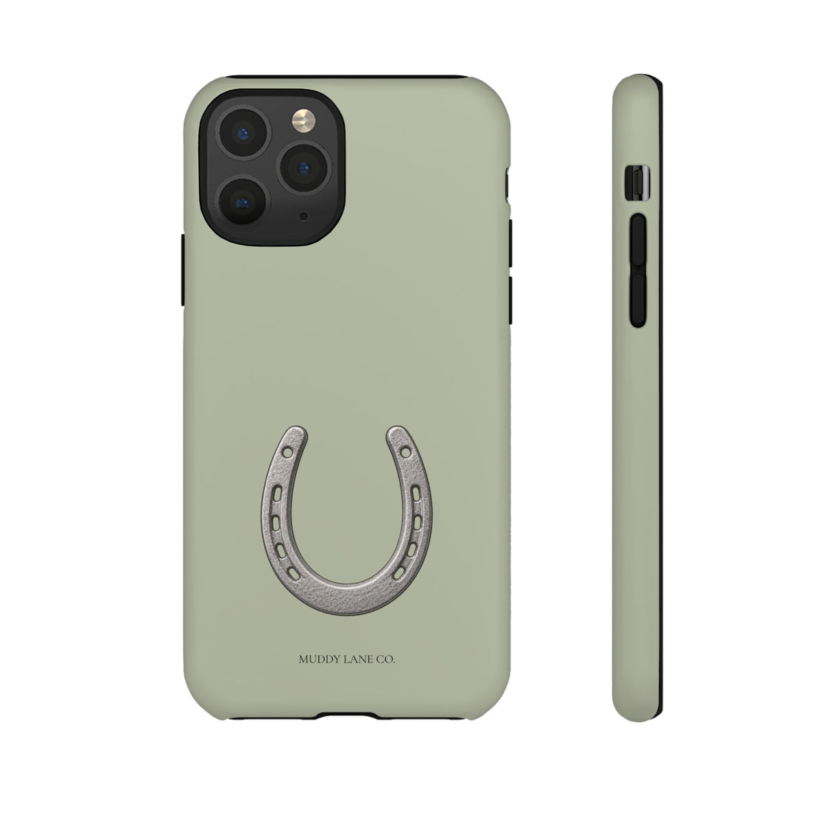 Horseshoe Tough Phone Case in Light Sage Matte