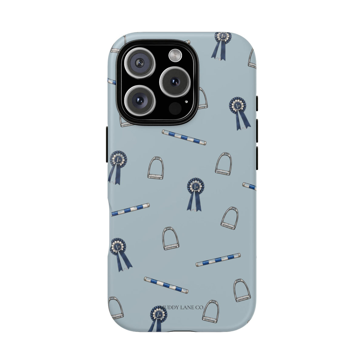 Show Day Pattern Tough Phone Case in Dusty Blue Matte