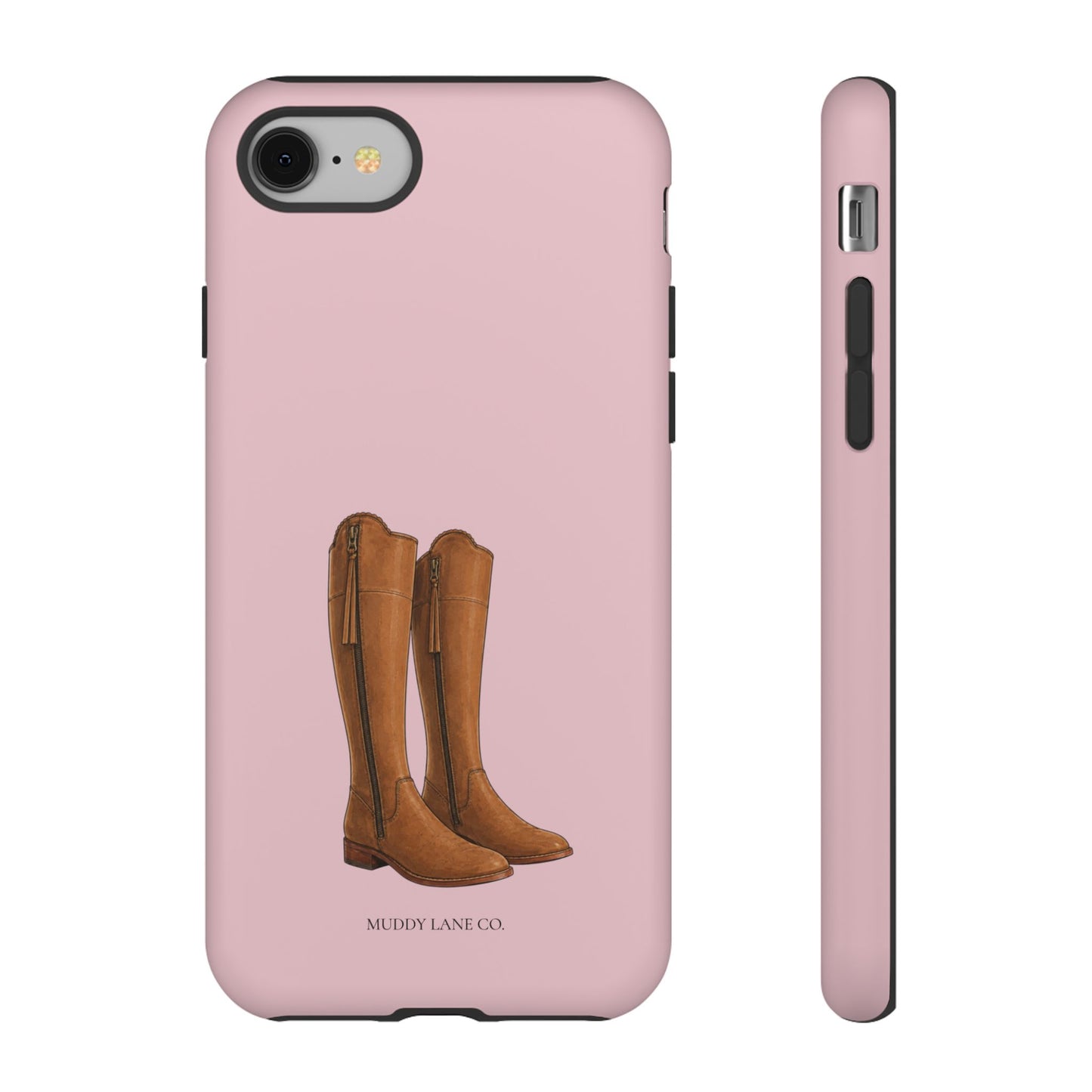 Riding Boots Tough Phone Case in Soft Rosette Pink Matte