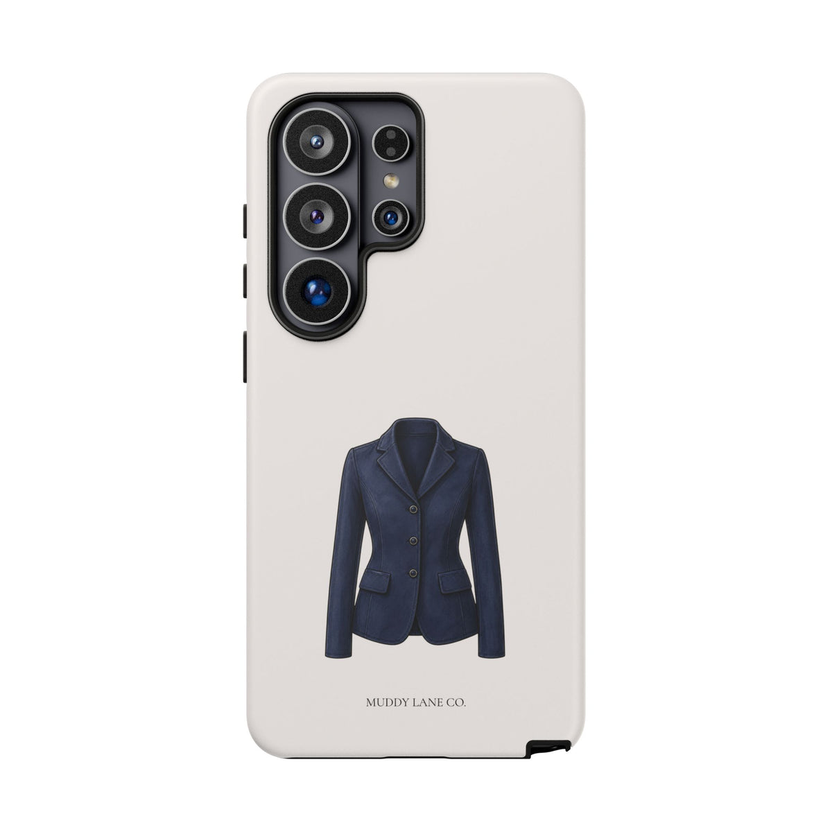 Navy Show Jacket Tough Phone Case in Warm Cream Matte