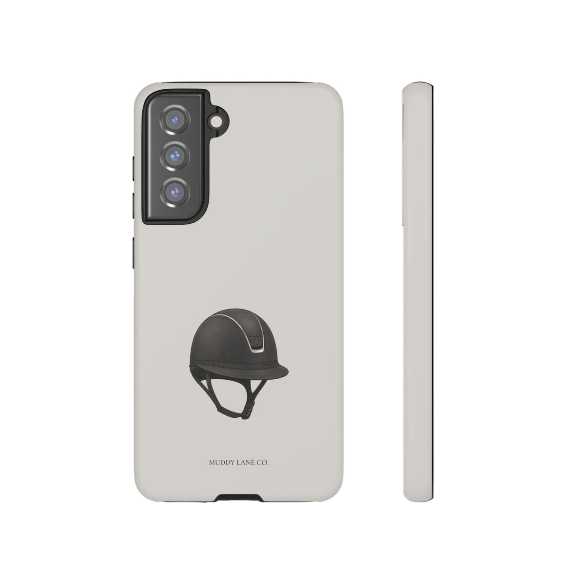 Riding Helmet Tough Phone Case in Soft Grey Matte