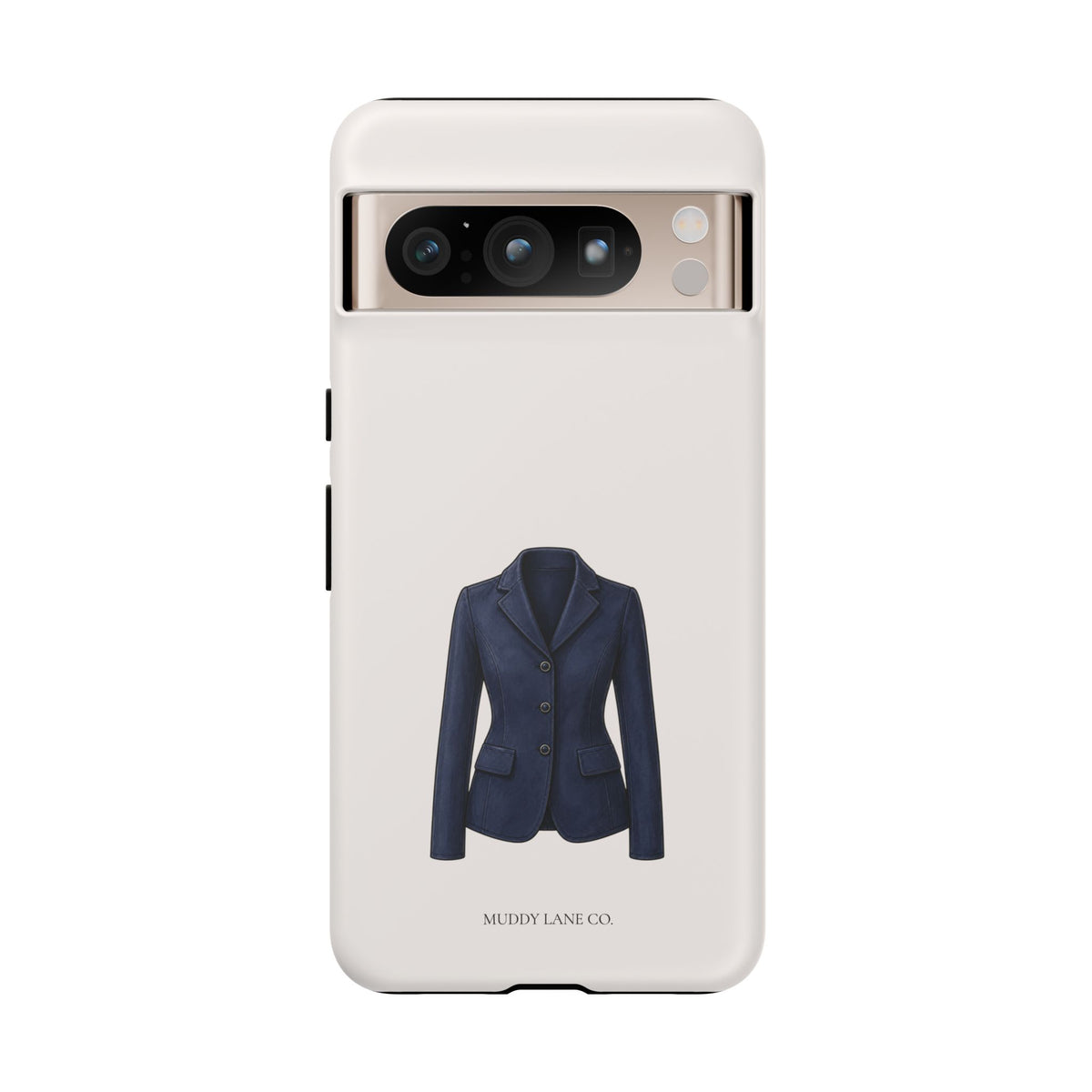 Navy Show Jacket Tough Phone Case in Warm Cream Matte