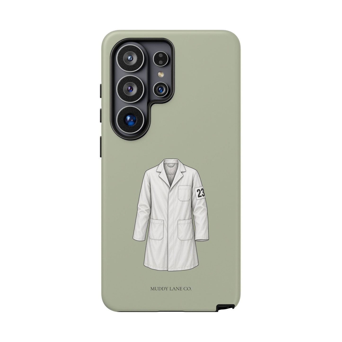 Showing Coat Tough Phone Case in Light Sage Matte
