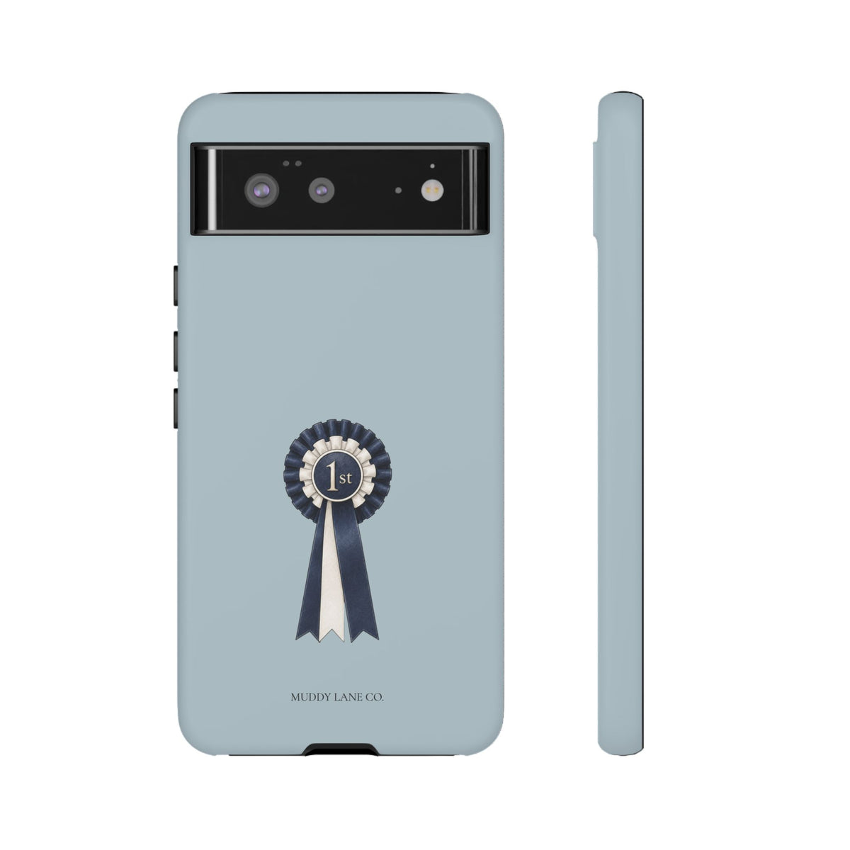 Rosette Tough Phone Case in Dusty Blue Matte
