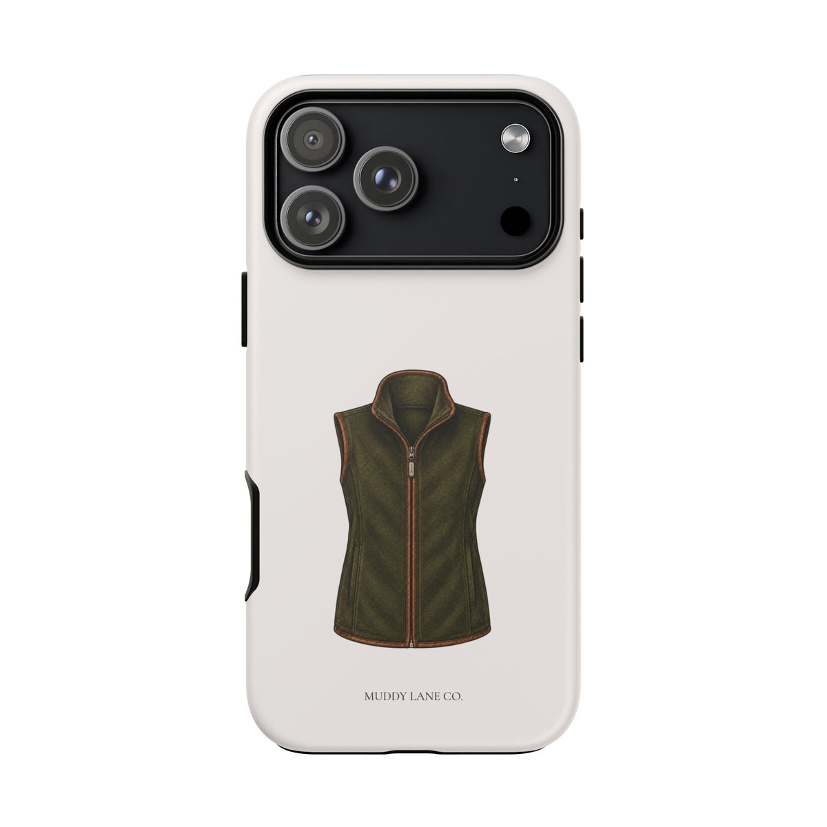 Country Gilet Tough Phone Case in Warm Cream Matte