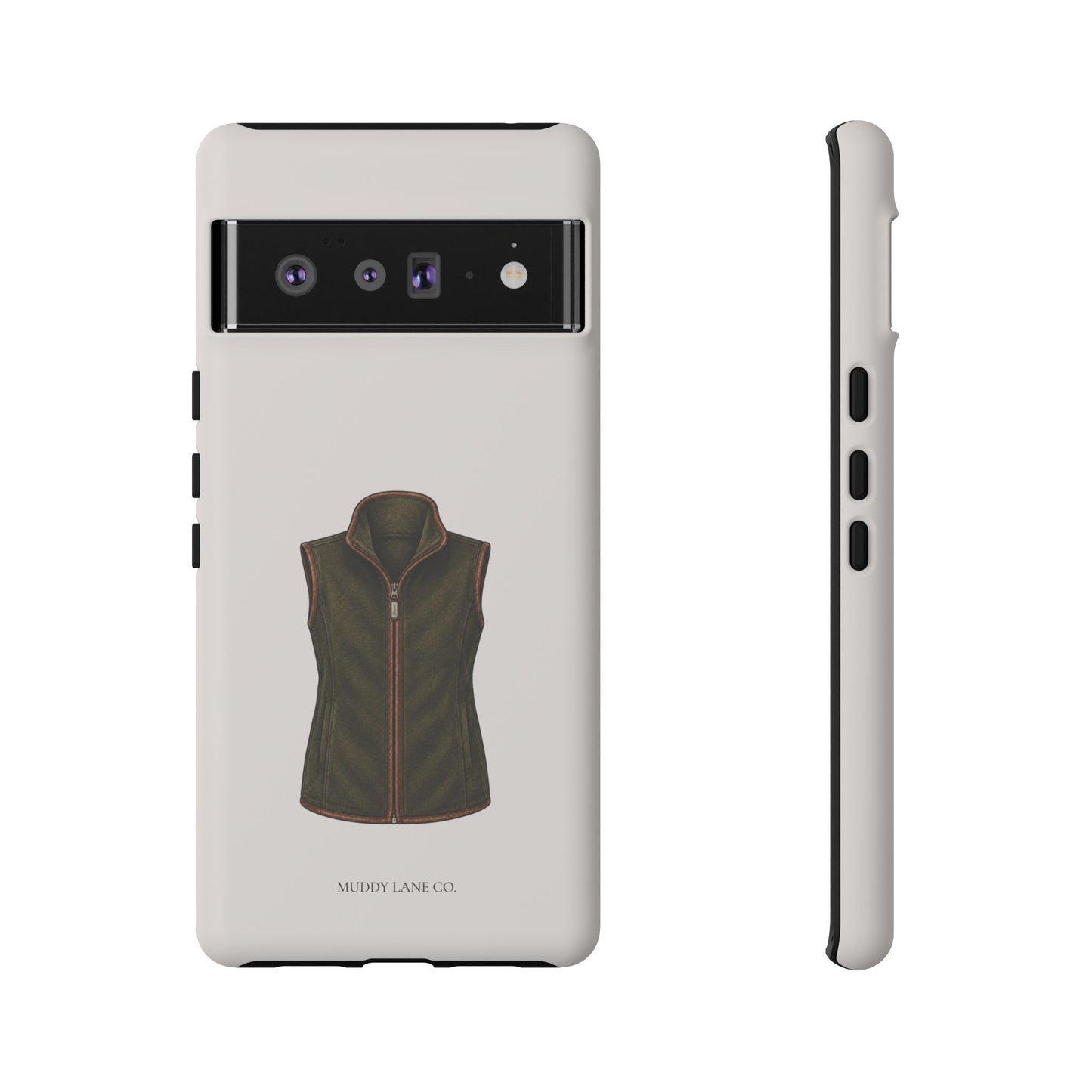 Country Gilet Tough Phone Case in Warm Cream Matte